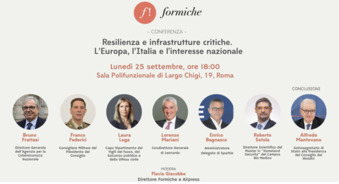 Resilienza e infrastrutture critiche. L’Europa, l’Italia e l’interesse nazionale